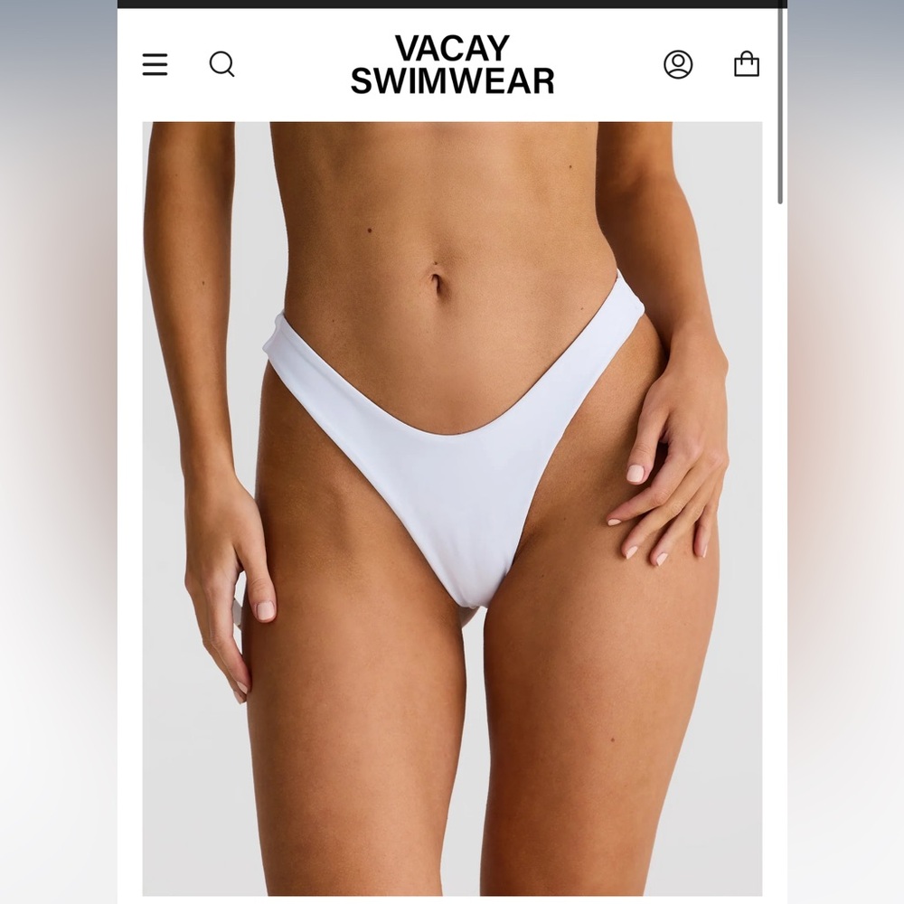 Vacay Swimwear Positano Bottoms in White